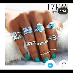 JUST IN! Creative 10PC Geometric Ring Set